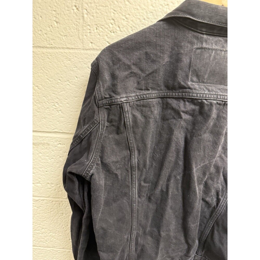 Levi's Denim Jacket Black Jean Large Mens - Picture 7 of 10